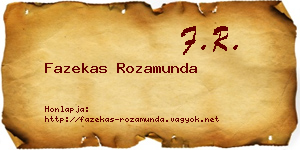 Fazekas Rozamunda névjegykártya